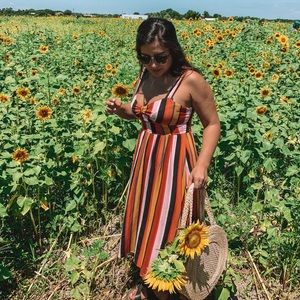 Striped midi dress 👗